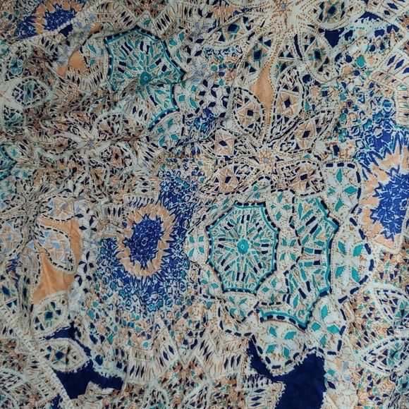 EUC Rose & Thyme Split Neck Cottony Blouse Bishop Sleeve Boho Tunic 1X - Picture 12 of 16